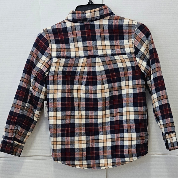 Little Boy's The Children's Place Sherpa Lined Flannel Shacket - Haystack - M - - Picture 4 of 4